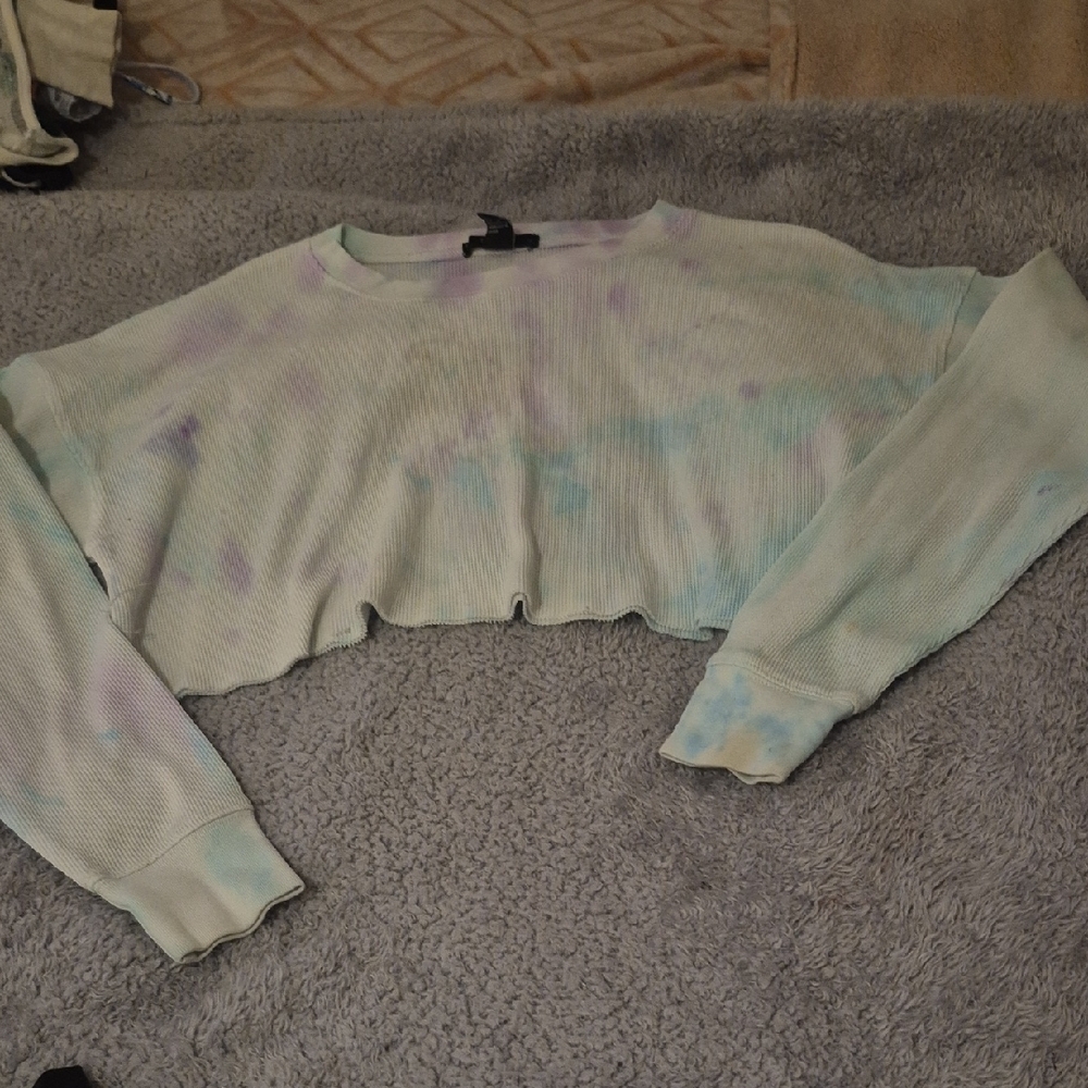 Forever 21 Pastel Tie-Dye Knit Top
